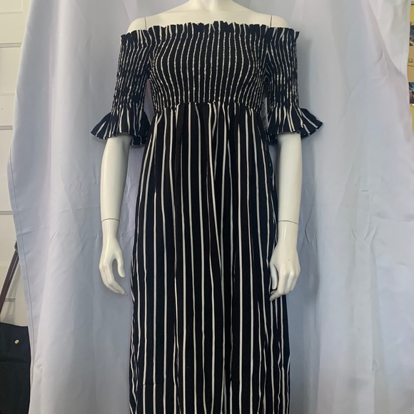 Design Lab Striped Strapless Dress - Picture 2 of 12